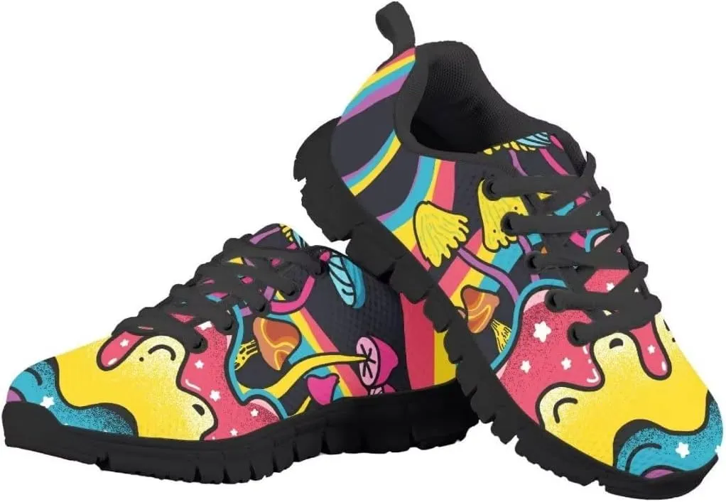 Pinupub Kids Lace-up Sneakers Comfortable Lightweight Casual Running Walking Tennis Shoes