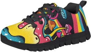 Pinupub Kids Lace-up Sneakers Comfortable Lightweight Casual Running Walking Tennis Shoes