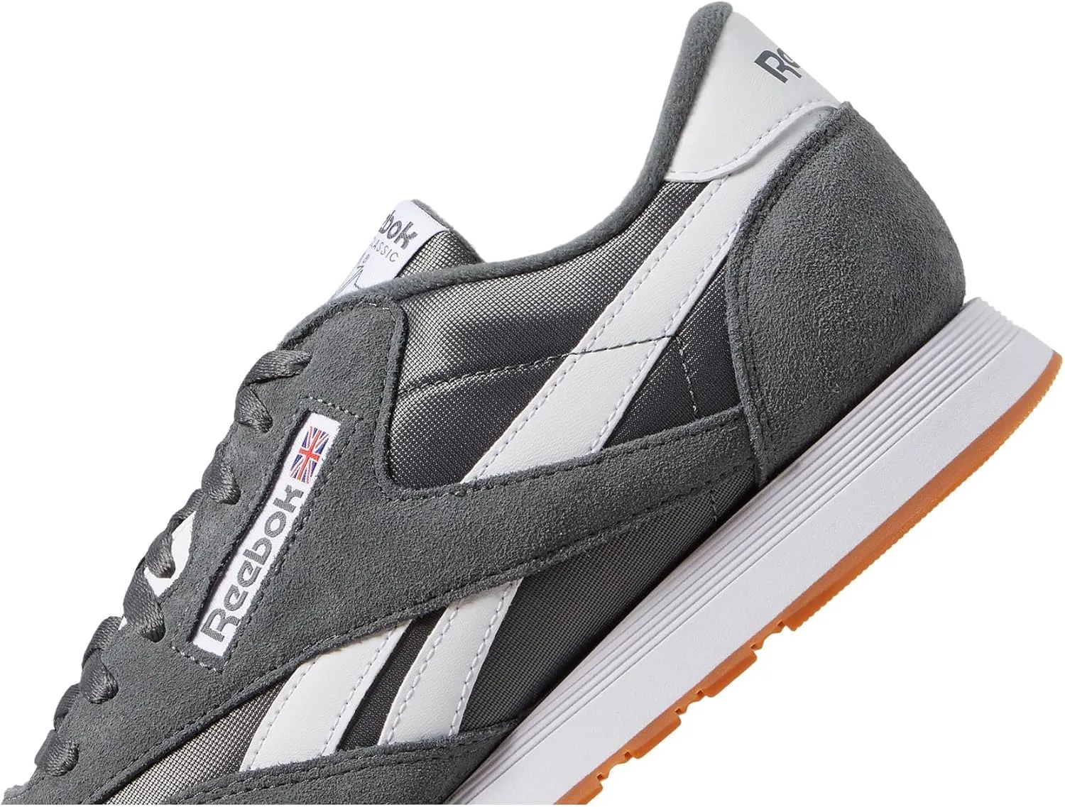 Reebok Mens Classic Cushioned Footbed Faux Leather Running & Training Shoes