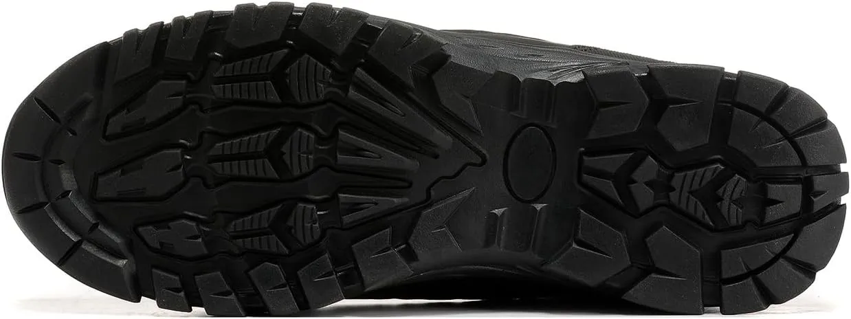 ROCKMARK Men's Warm Snow Boots, Fur Lined Waterproof Winter Shoes, Outdoor Anti-Slip Lightweight Snow Boots