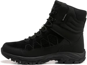 ROCKMARK Men's Warm Snow Boots, Fur Lined Waterproof Winter Shoes, Outdoor Anti-Slip Lightweight Snow Boots