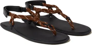 Rope Flip Flop Sandals for Women Adjustable T Strap Slip on Comfortable Thong Sandals Women Dressy