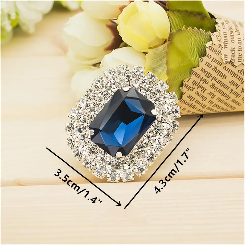 Ruihfas Bridal Wedding Shoes Dress Hat Accessories Fashion Rhinestones Crystal Shoe Clips 2 Pcs