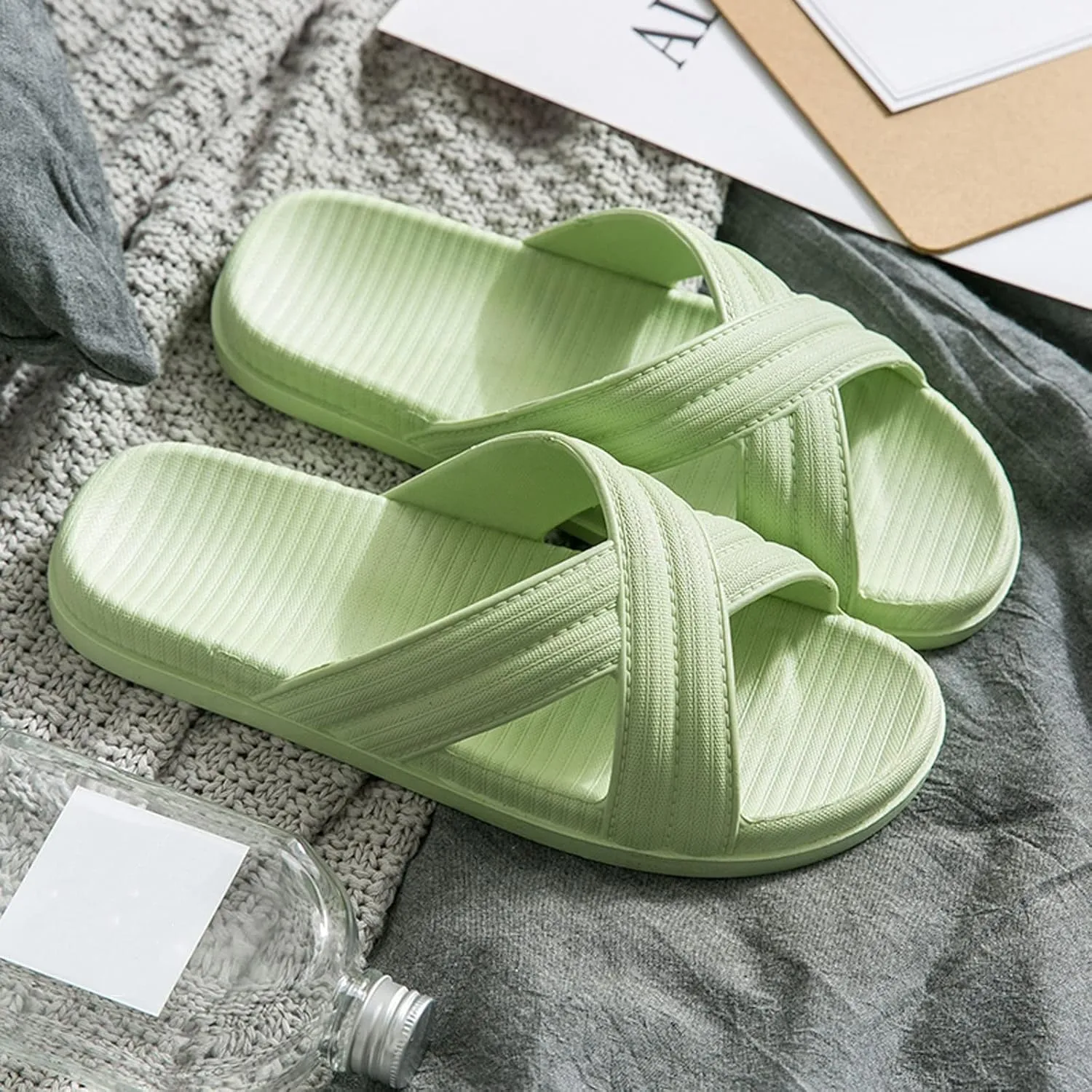 Sandal Slippers for Women Open Toe Shower Shoes Bathroom Sandals Breathable Slides Sandals Slides for Women