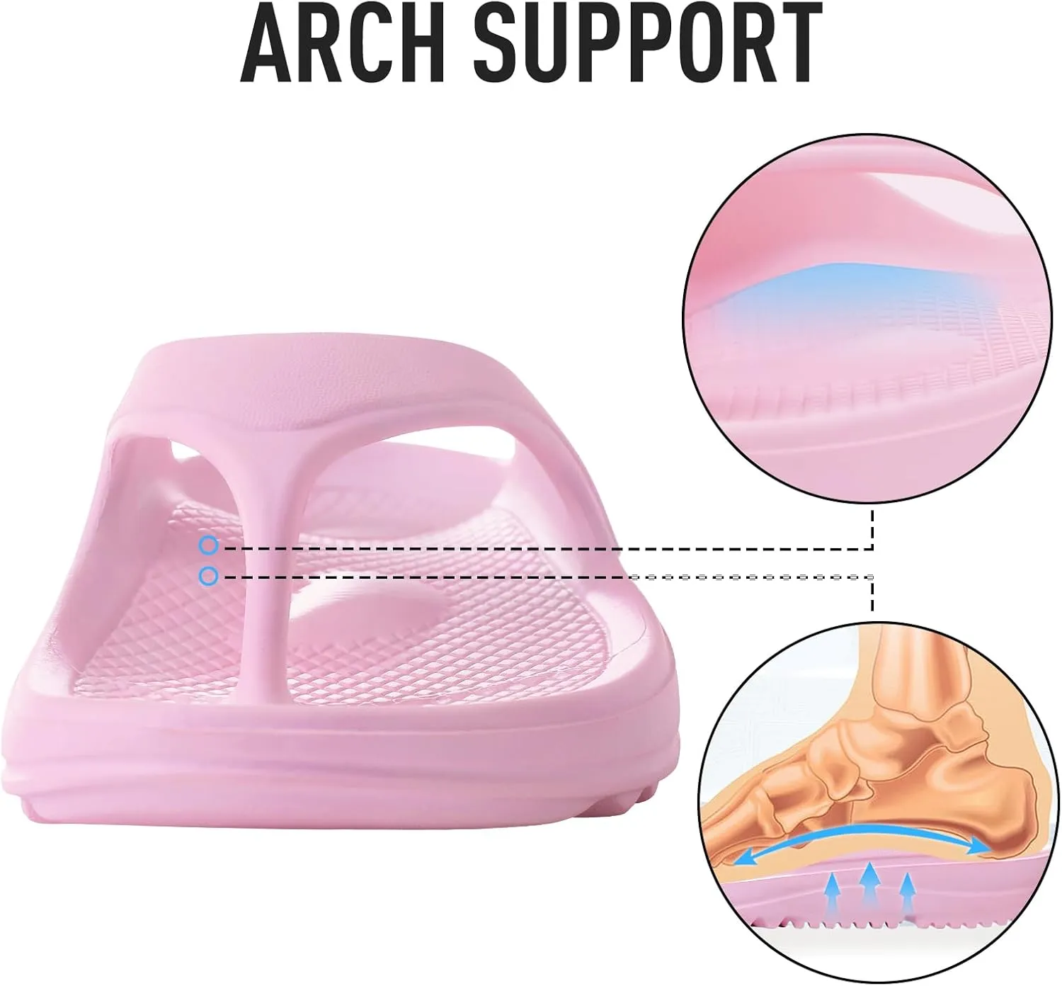 shevalues Orthopedic Sandals for Women Arch Support Recovery Flip Flops
