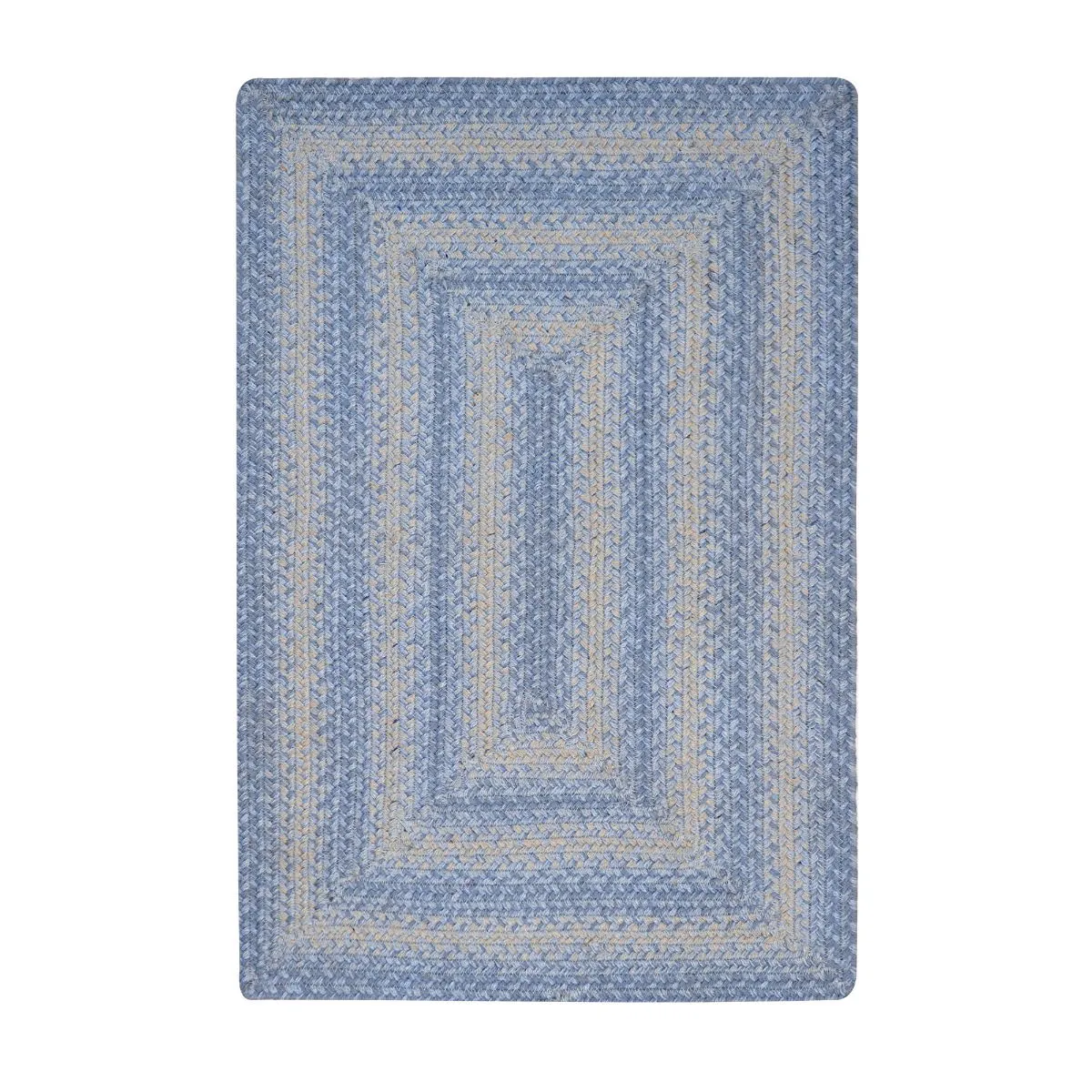 Sky Blue Jute Braided Area Rug