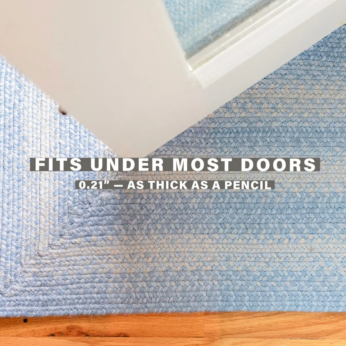 Sky Blue Jute Braided Area Rug
