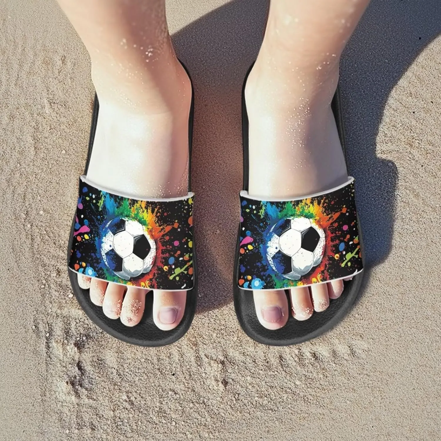 Slide Sandals for Boys Quick Dry Summer Slippers Kids Lightweight Pool Sandals