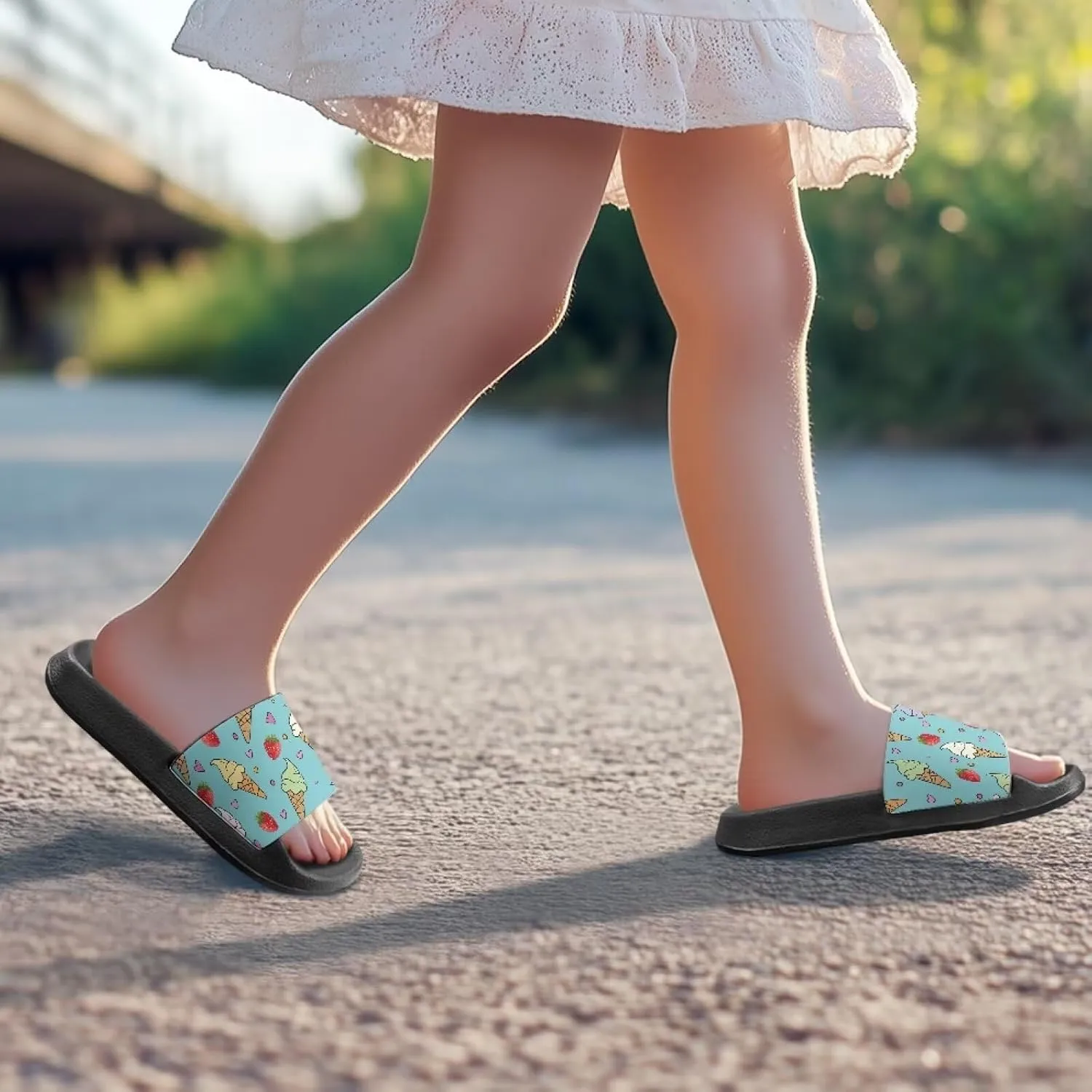 Slides for Boys Girls Quick Drying Kids Slides Sandals Non-Slip