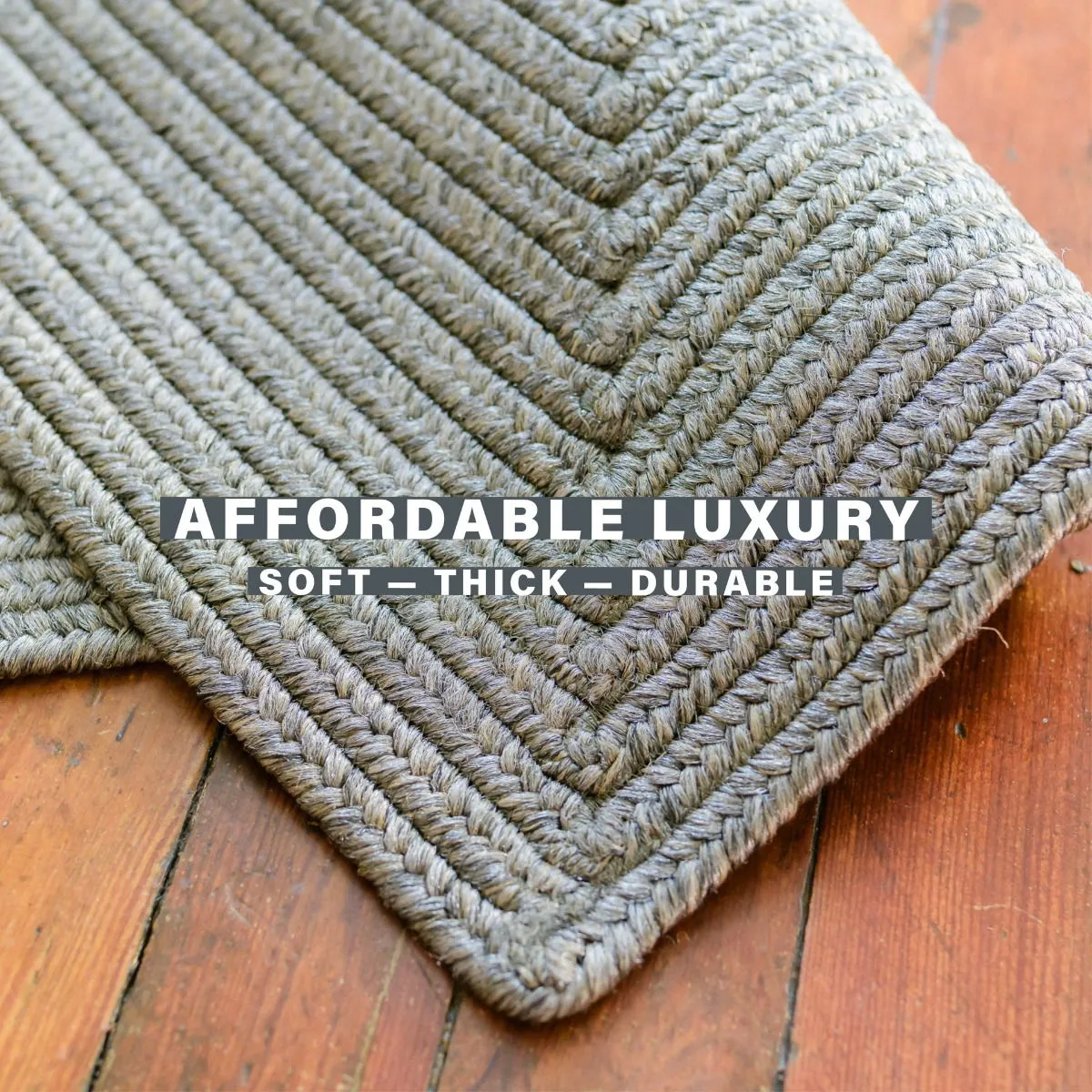 Smoke Grey Braided Rugs