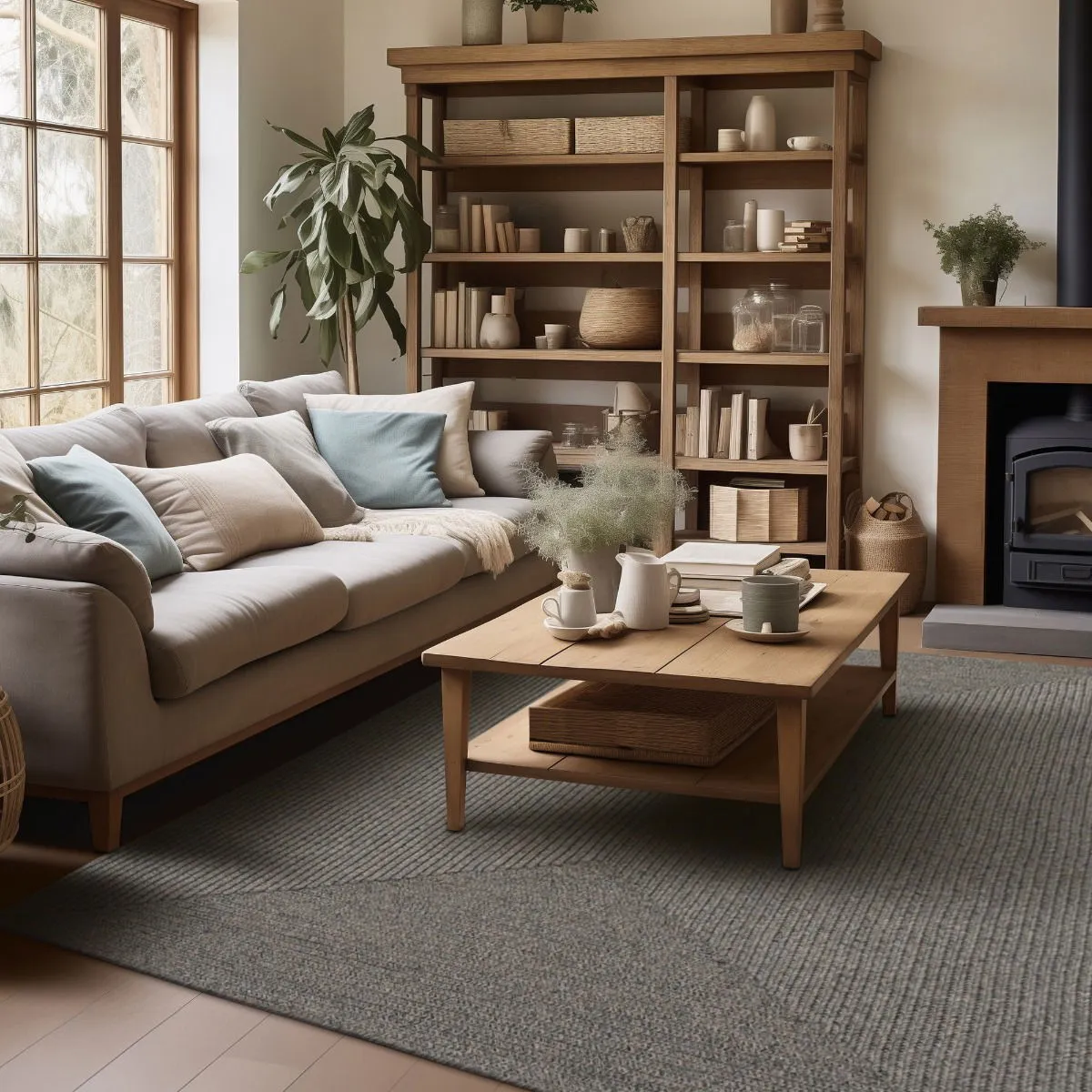 Smoke Grey Braided Rugs