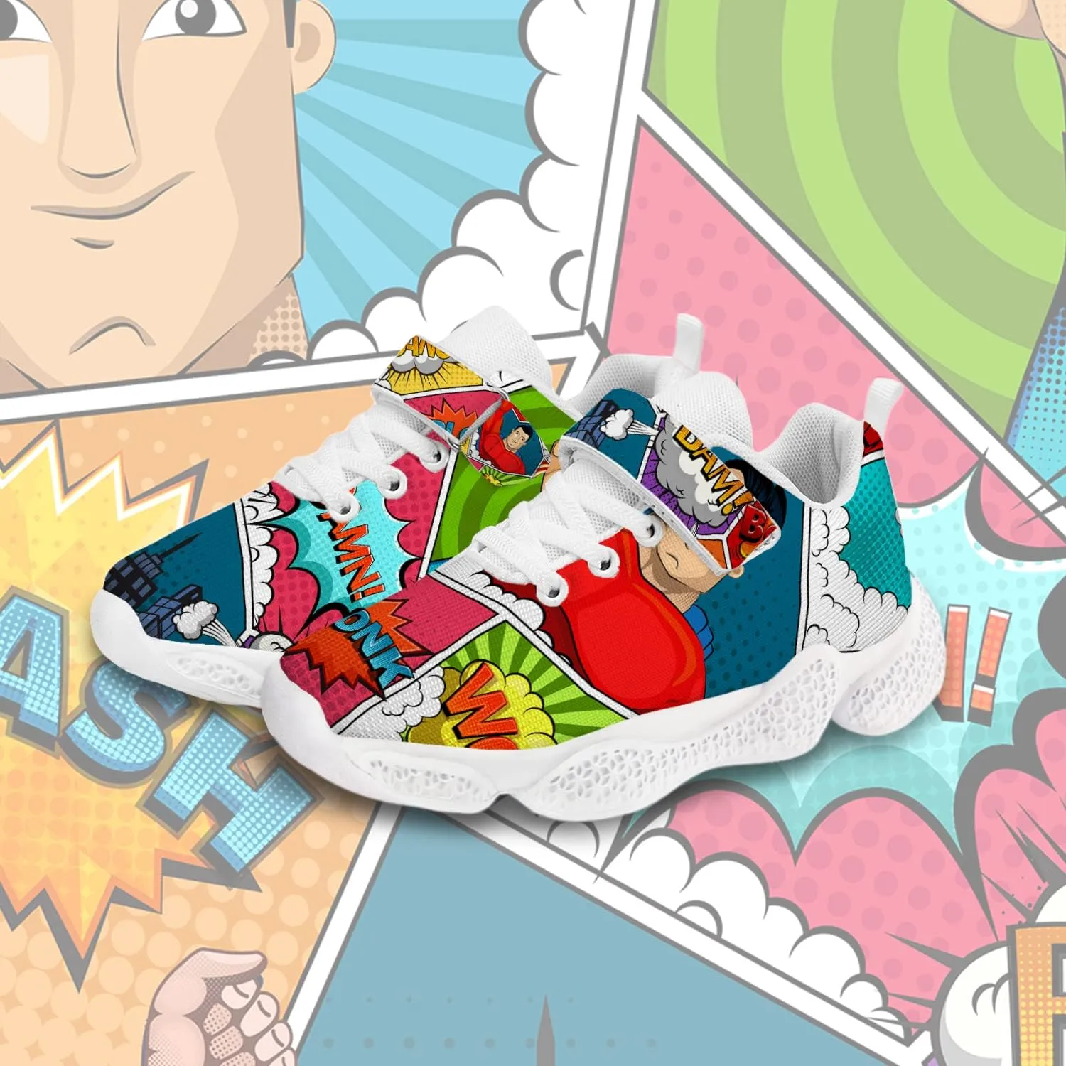 Sneakers for Boys Girls Kids Cartoon Animals Painted Running Shoes Children Outdoor Tennis Shoes