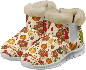 Snow Boots for Women -Fashion Winter Warm Snow Boots Anti-Slip outdoor Furry bootie for men women