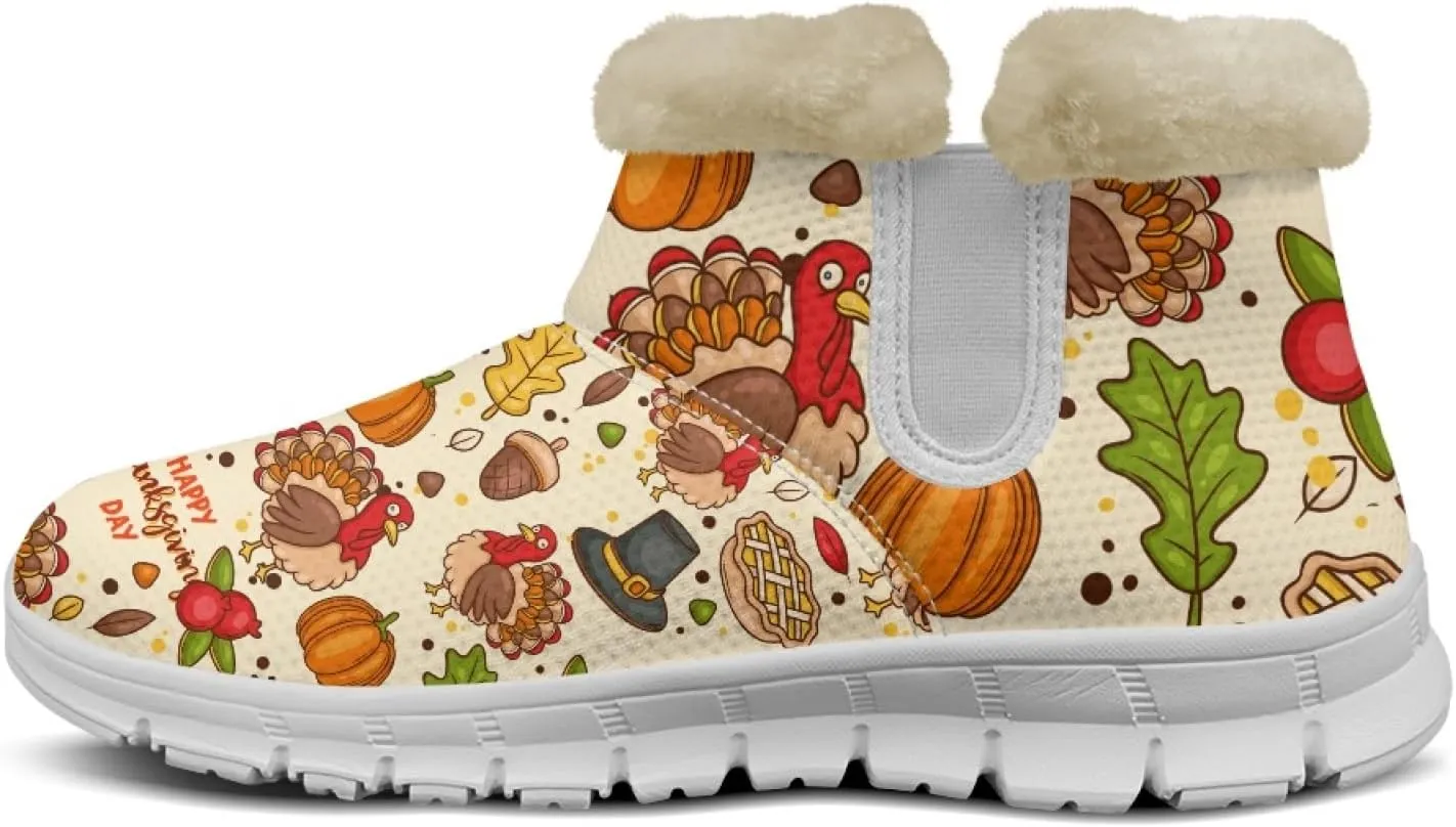 Snow Boots for Women -Fashion Winter Warm Snow Boots Anti-Slip outdoor Furry bootie for men women