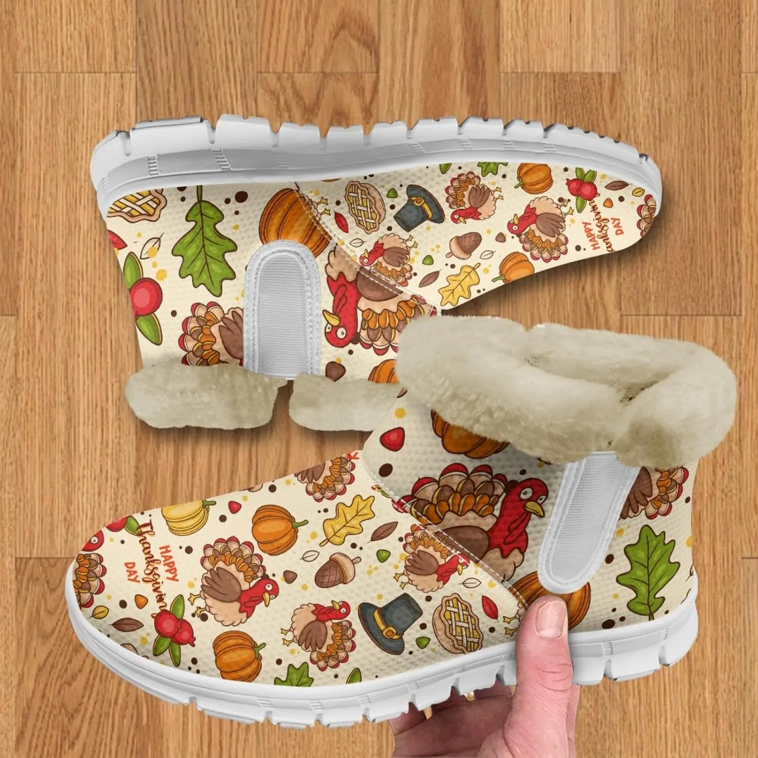 Snow Boots for Women -Fashion Winter Warm Snow Boots Anti-Slip outdoor Furry bootie for men women
