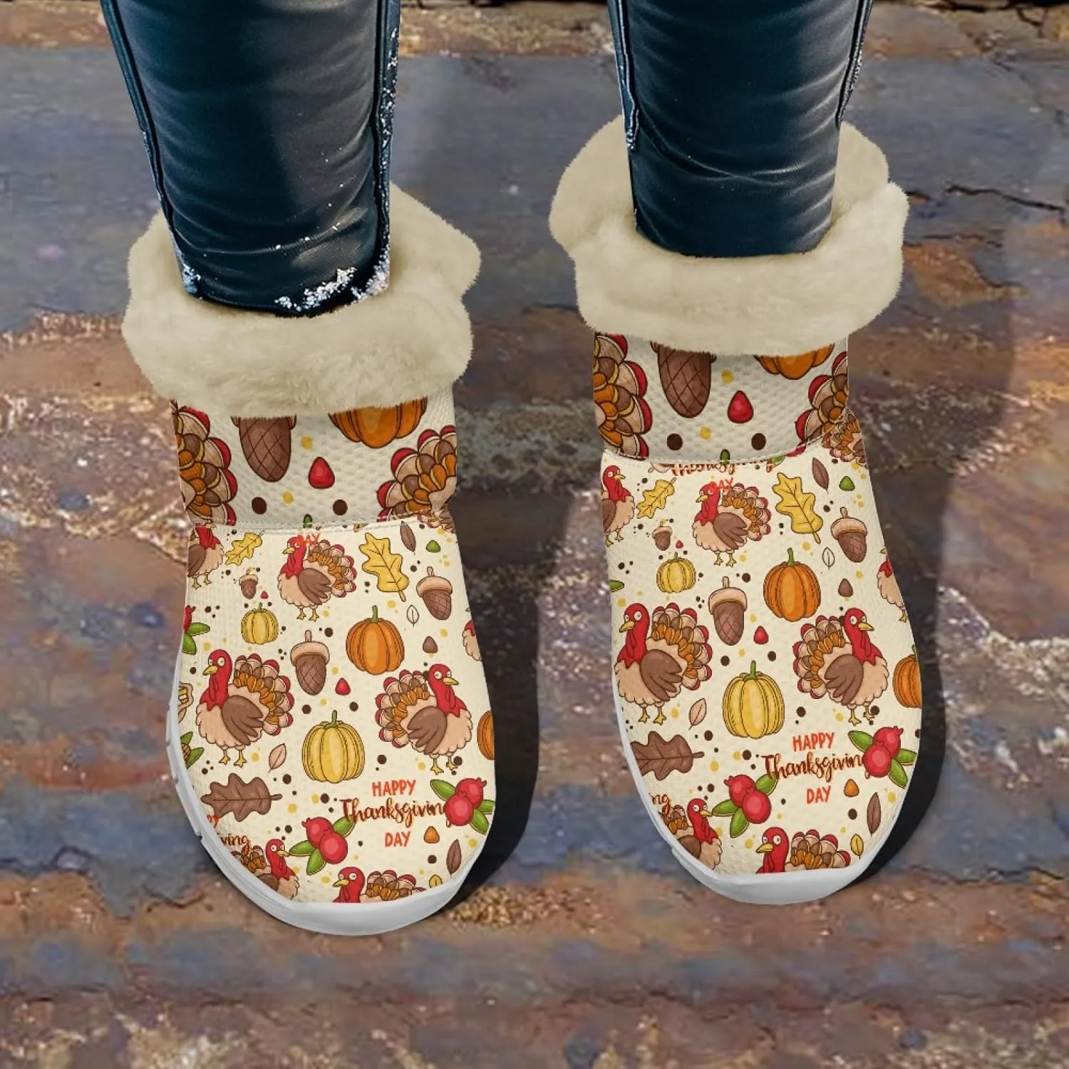 Snow Boots for Women -Fashion Winter Warm Snow Boots Anti-Slip outdoor Furry bootie for men women