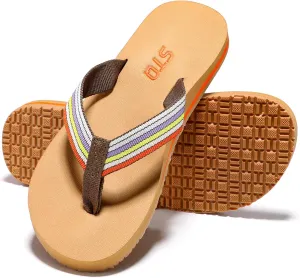 STQ Womens Quick Dry Flip Flops丨Arch Support Thong Sandals