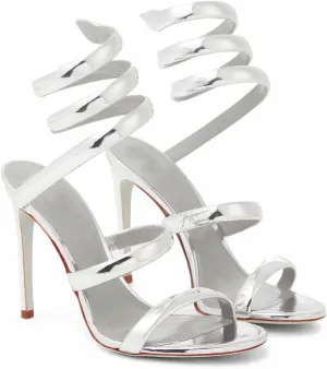 Strappy Heeled Sandals Spiral Ankle Wrap Strap Stilletos Sexy High Heel Gladiator Party Shoes Open Round Toe Lace Up Dressy Pumps