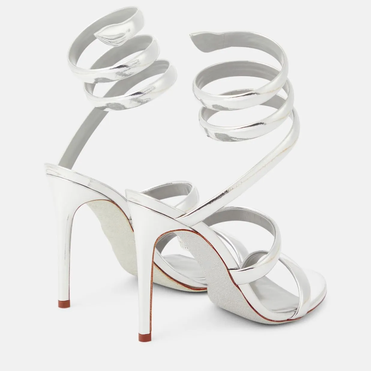 Strappy Heeled Sandals Spiral Ankle Wrap Strap Stilletos Sexy High Heel Gladiator Party Shoes Open Round Toe Lace Up Dressy Pumps
