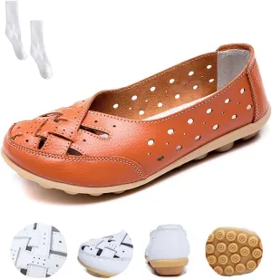 Stylendy Orthopedic Loafers, Orthopedic Loafers for Women, Comfortable Casual Leather Slip Ons