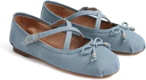 Suede Leather Ballet Flats Shoes for Women Cute Round Toe Slip On Mary Jane Flats Comfy Ballerina Flat Shoes Causal Daily Shoes with Strap