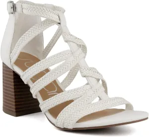 Sugar Womens Open Toe Strappy Gladiator Sandals with Buckle Closure - Heeled Sandals - Ankle Strap Shoes