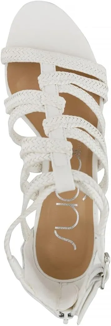 Sugar Womens Open Toe Strappy Gladiator Sandals with Buckle Closure - Heeled Sandals - Ankle Strap Shoes
