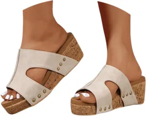 Summer Sandals for Women 2025,Wide Width Wedge Platform Heels Sandals with Ankle Strap Open Toe Wedges Comfortable Casual Dressy Summer Shoes