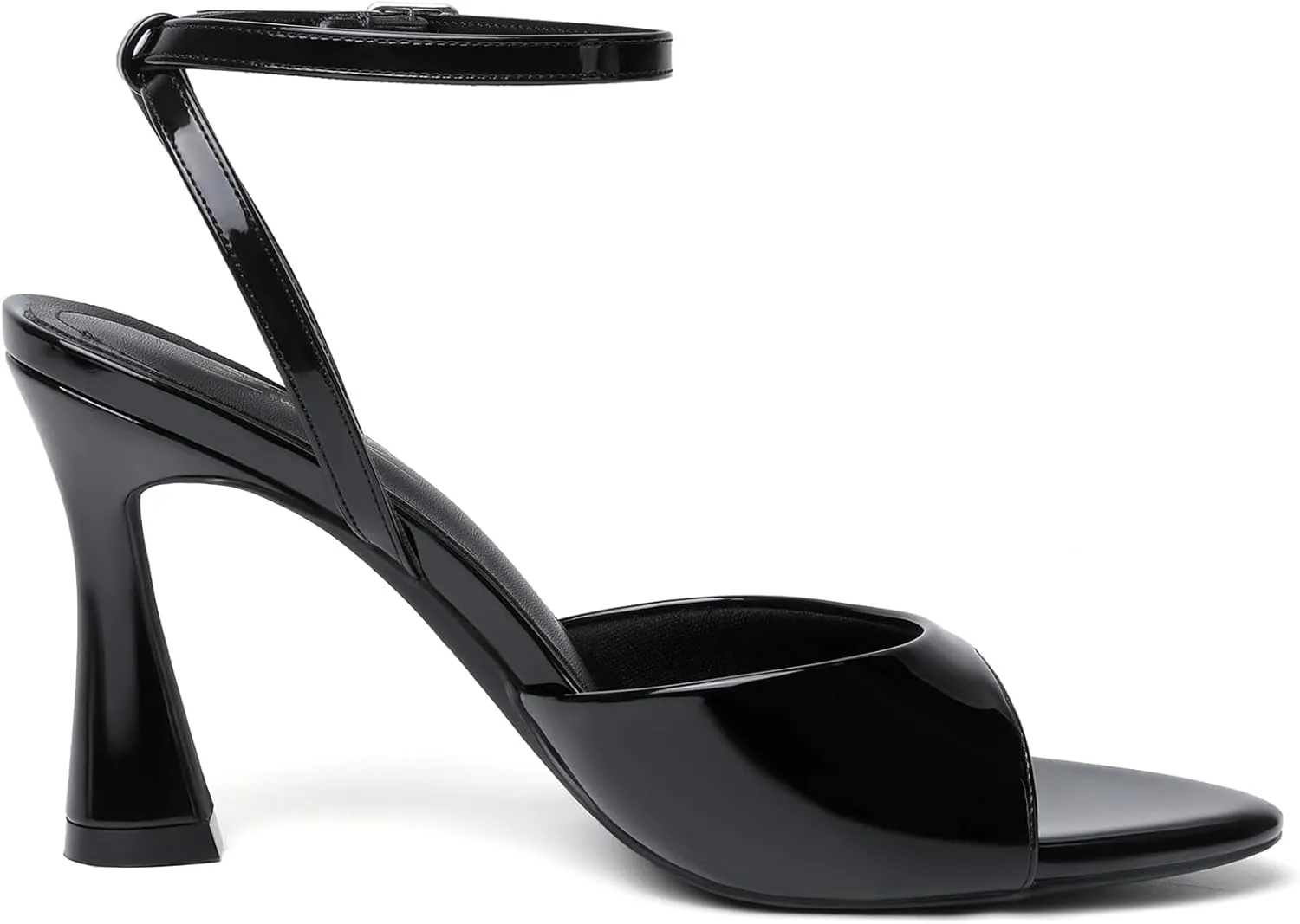 Susanny High Heels for Women Pointed Open Toe Strappy Chunky Block Heels Ankle Strap Stiletto Kitten Heeled Sandals Wedding Bridal Party Prom Sexy Dress Shoes