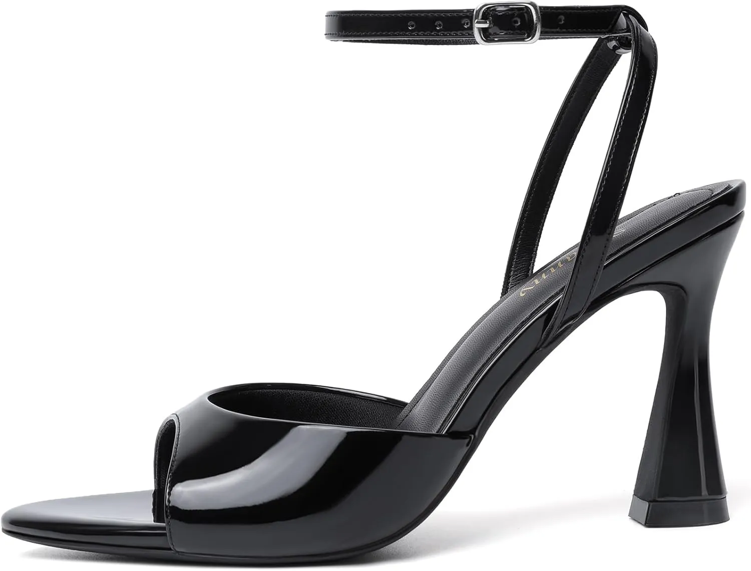 Susanny High Heels for Women Pointed Open Toe Strappy Chunky Block Heels Ankle Strap Stiletto Kitten Heeled Sandals Wedding Bridal Party Prom Sexy Dress Shoes