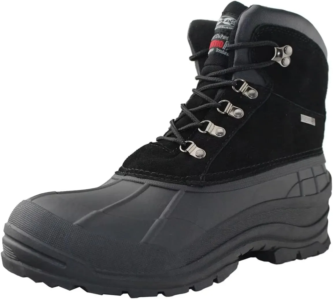Tanleewa Waterproof Men Snow Boots Leather Winter Shoes Non-Slip Insulated Warm Winter Boots Fashion Boots