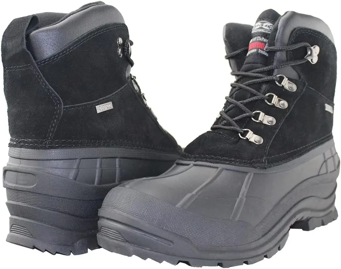 Tanleewa Waterproof Men Snow Boots Leather Winter Shoes Non-Slip Insulated Warm Winter Boots Fashion Boots