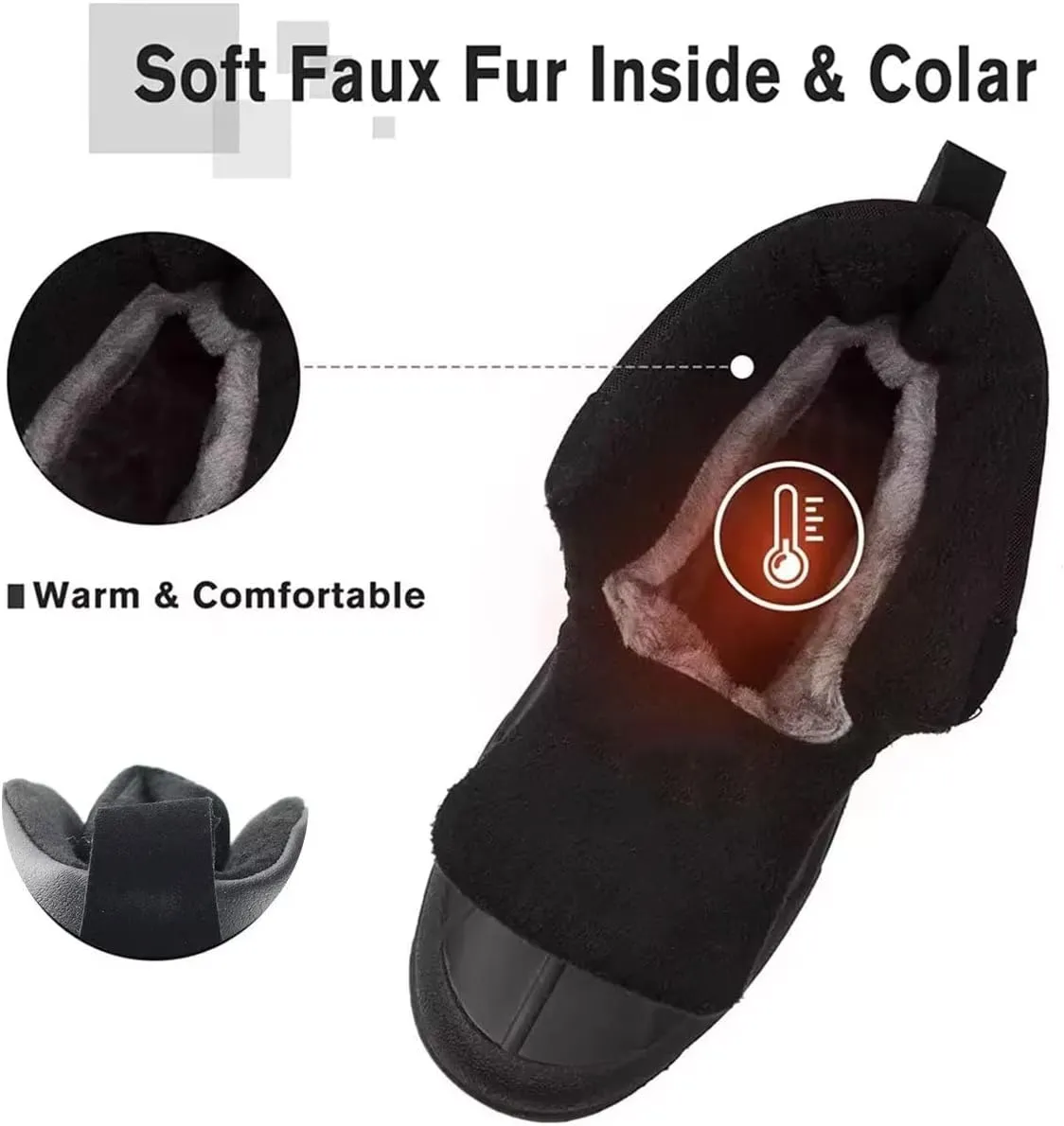 Tanleewa Waterproof Men Snow Boots Leather Winter Shoes Non-Slip Insulated Warm Winter Boots Fashion Boots