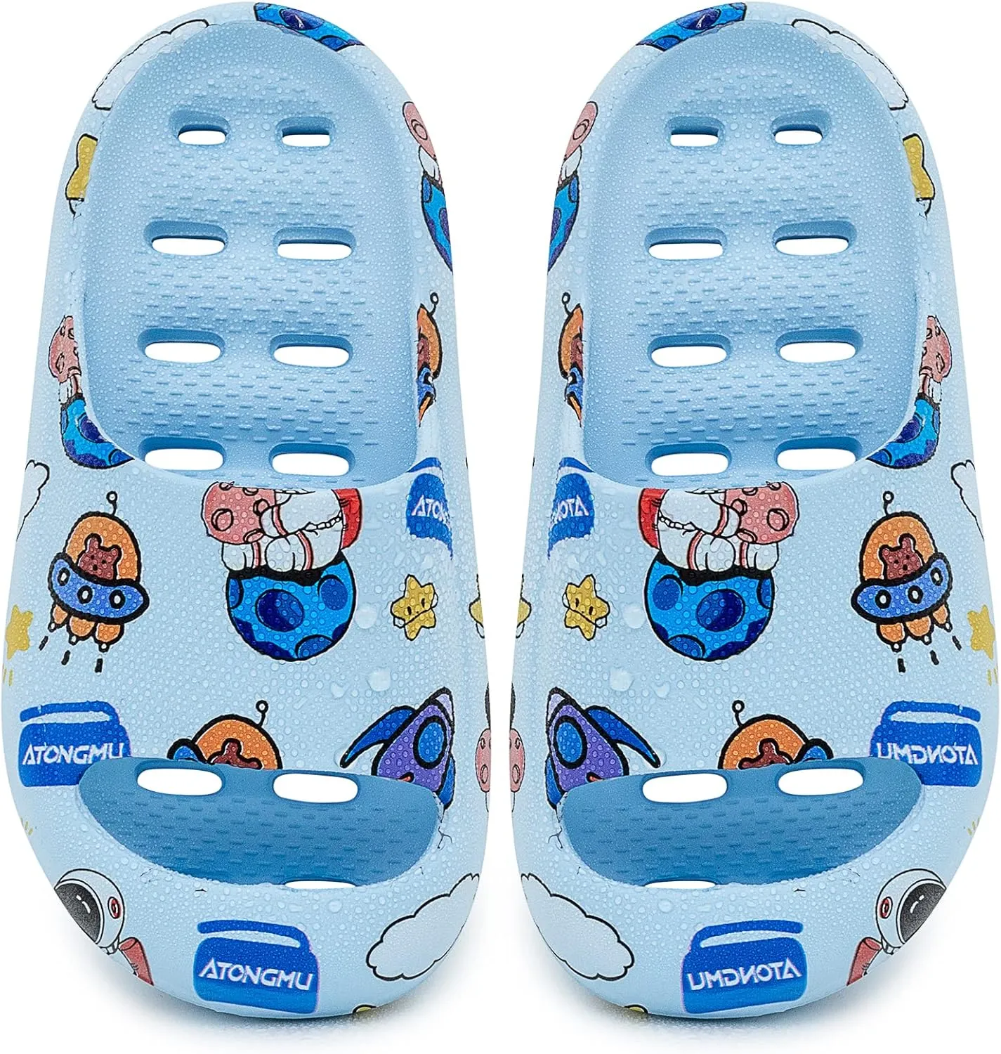 techcity Boys Girls Slide Sandals Soft Cushioned Thick Sole Non-slip Summer Slippers Quick Drying Bathroom Shower Pool Beach Sandals for Toddler Little Kids