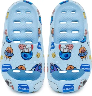 techcity Boys Girls Slide Sandals Soft Cushioned Thick Sole Non-slip Summer Slippers Quick Drying Bathroom Shower Pool Beach Sandals for Toddler Little Kids