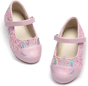 THEE BRON Toddler Girls Dress Shoes Ballet Mary Jane Flats Princess Costume Shoes