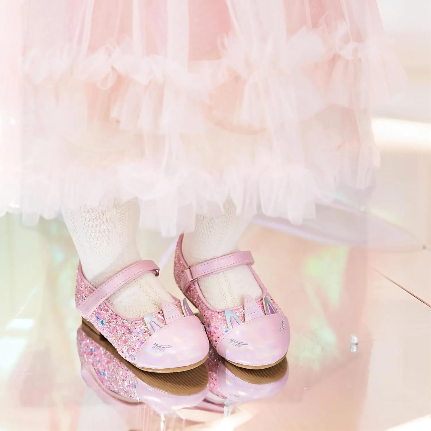 THEE BRON Toddler Girls Dress Shoes Ballet Mary Jane Flats Princess Costume Shoes