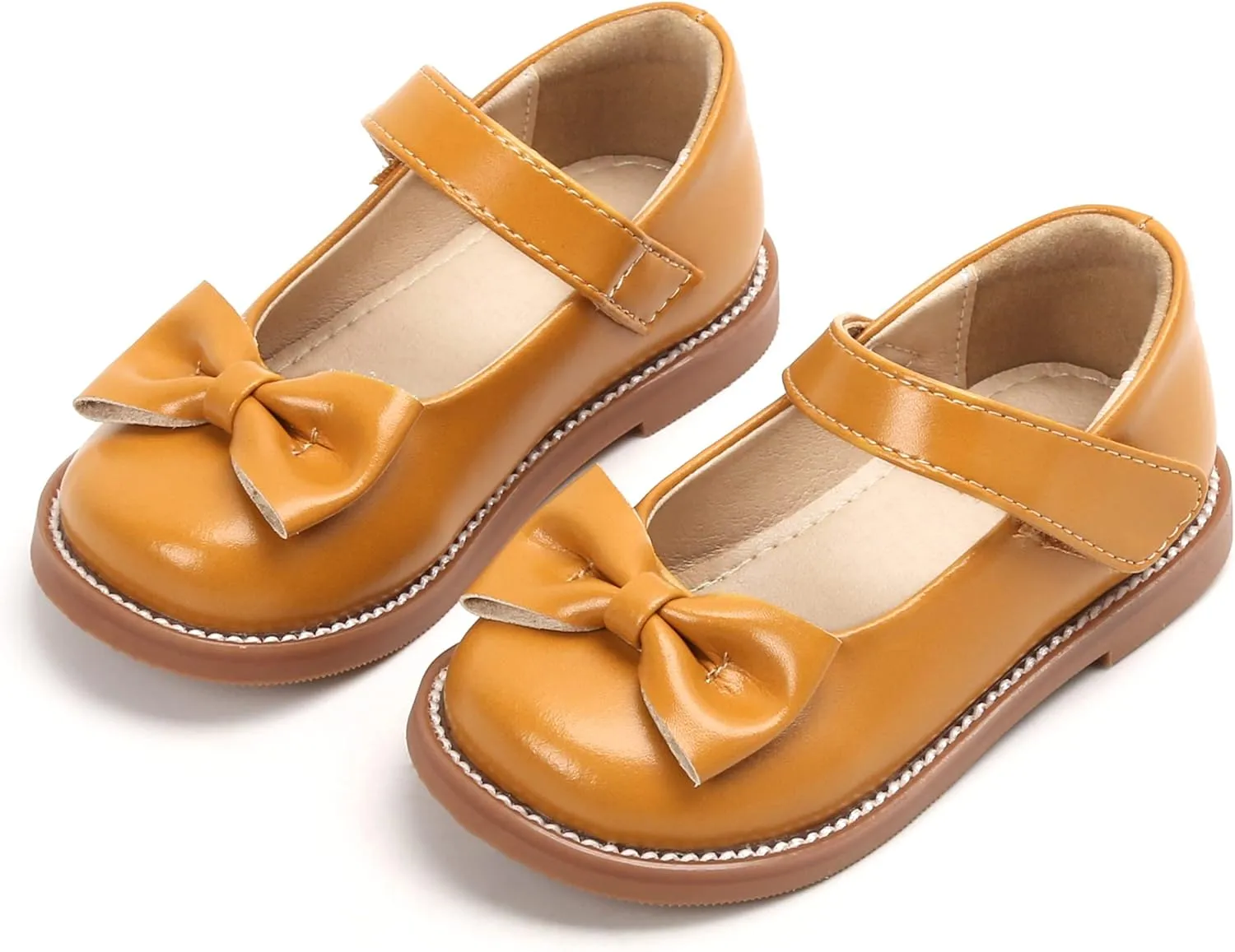THEE BRON Toddler Girls Mary Jane Flats Kids School Uniform Party Dress Shoes