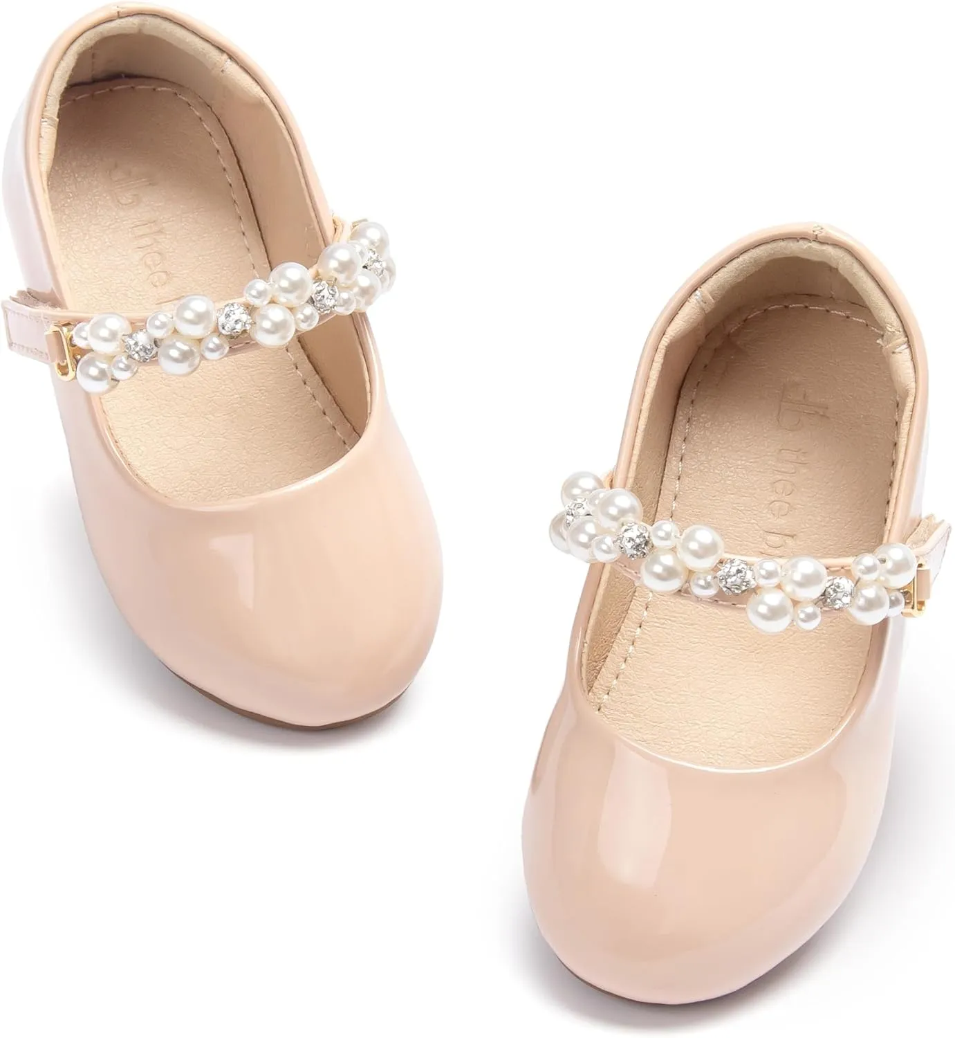 THEE BRON Toddler/Little Girl Mary Jane Flats Princess Dress Shoes
