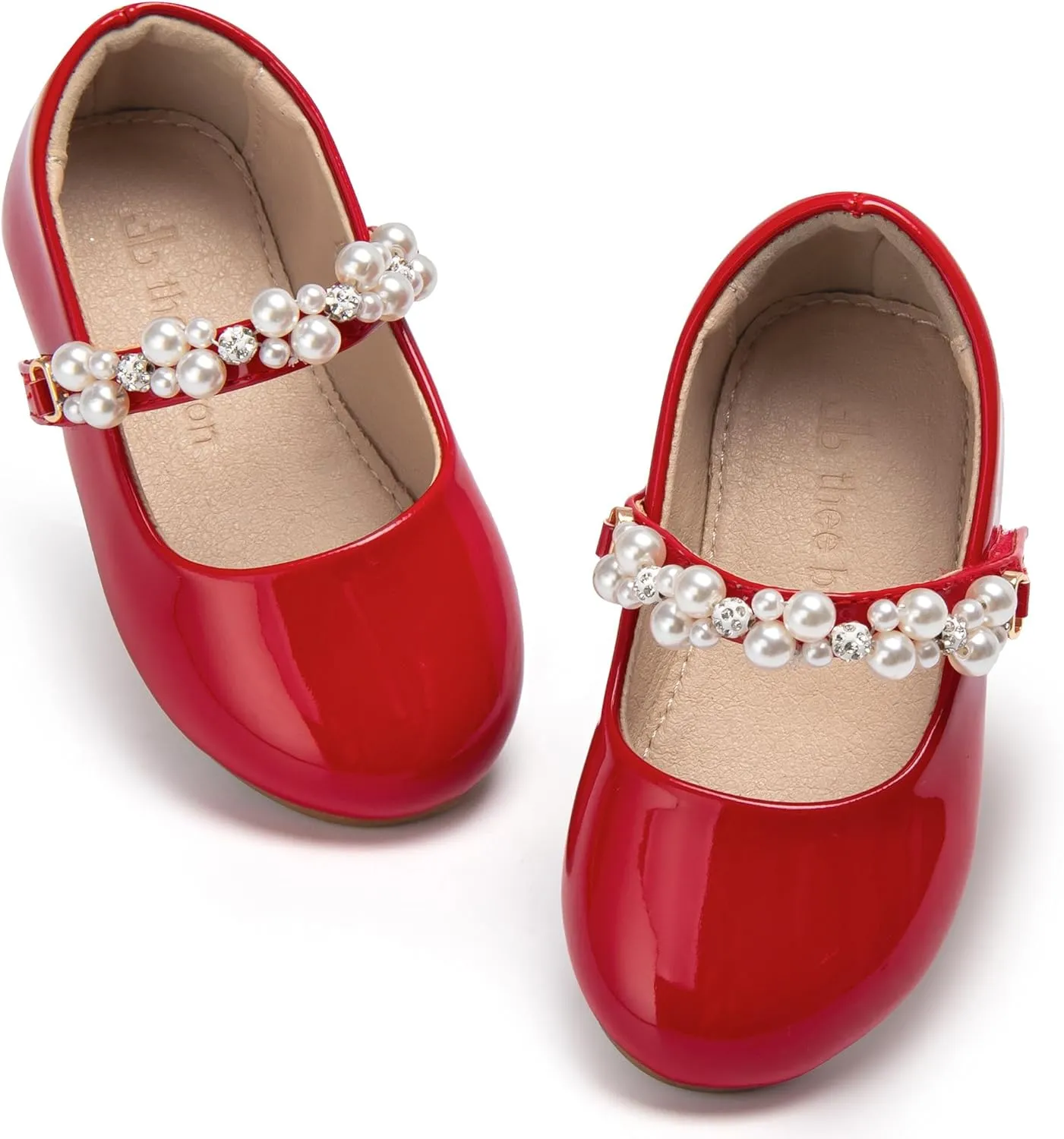 THEE BRON Toddler/Little Girl Mary Jane Flats Princess Dress Shoes