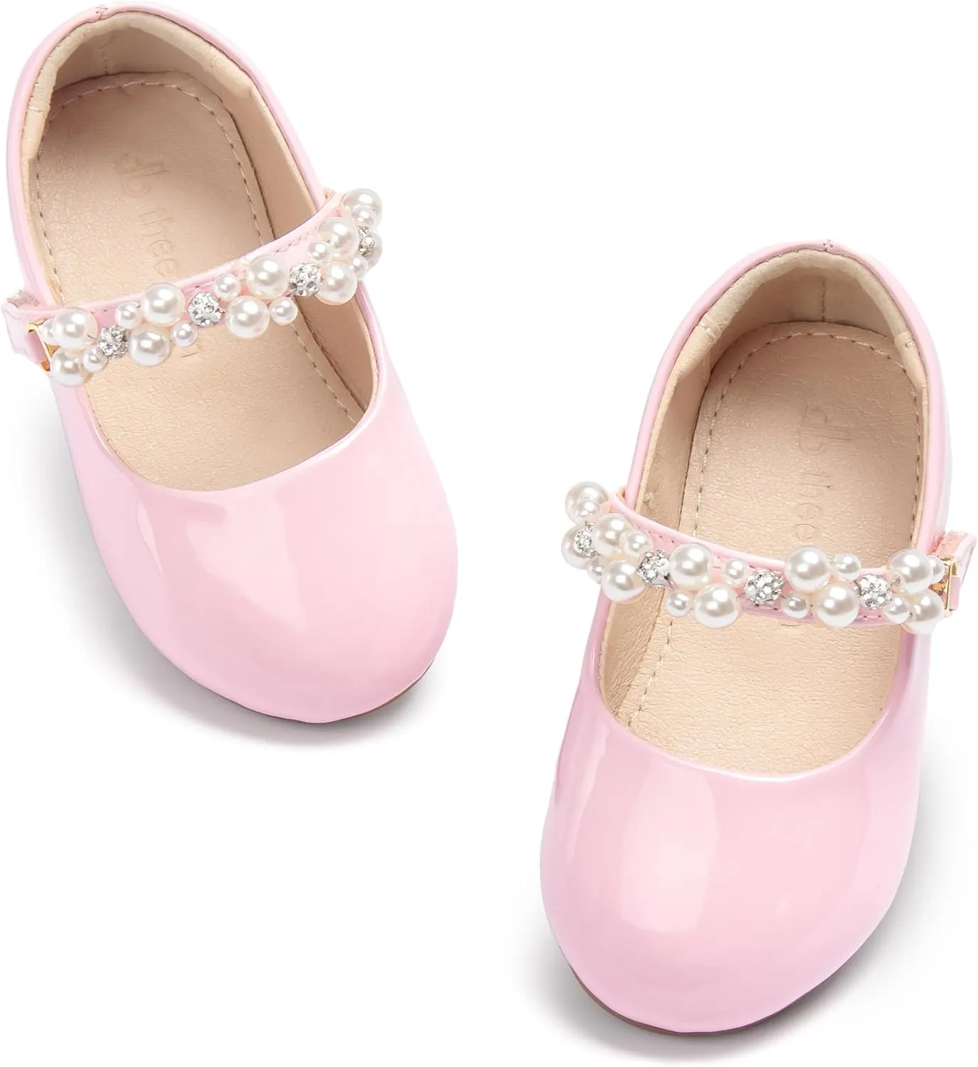 THEE BRON Toddler/Little Girl Mary Jane Flats Princess Dress Shoes