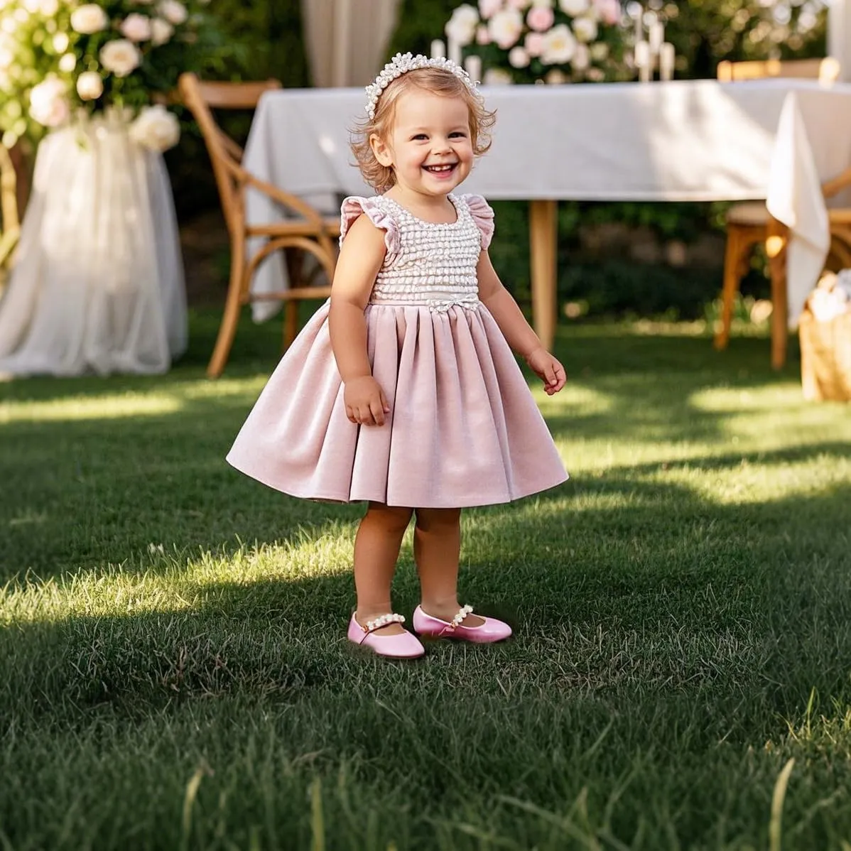 THEE BRON Toddler/Little Girl Mary Jane Flats Princess Dress Shoes