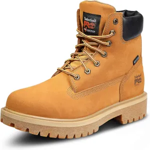 Timberland PRO Men's Direct Attach 6 Inch Soft Toe Insulated Waterproof Industrial Work Boot, Wheat, 12 Wide