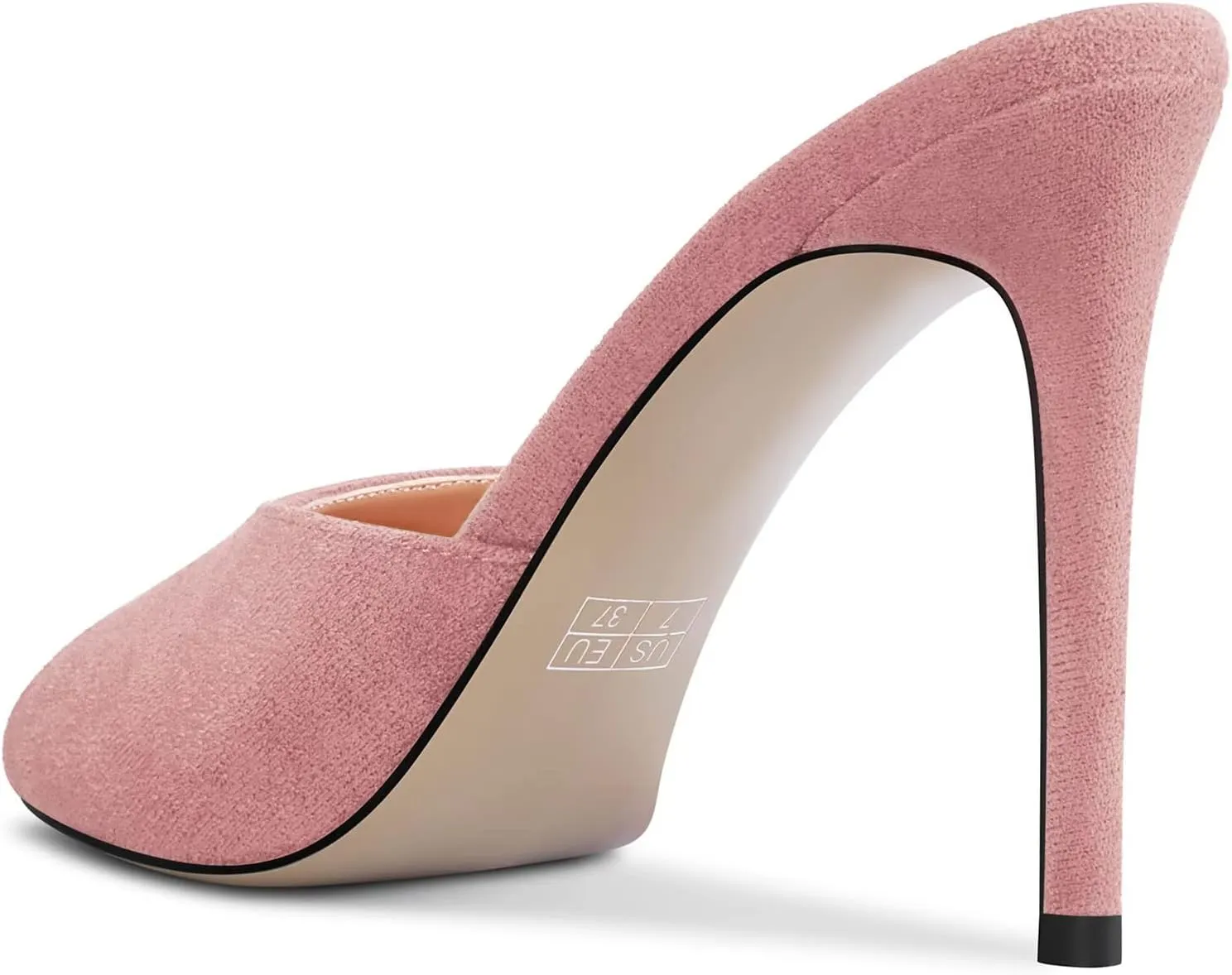 TNYNFBEB Women Stiletto High Heel Peep Open Toe Sandals Slingback Slip-on Wedding Office Cute Basic Classic 3.9 Inches Heels