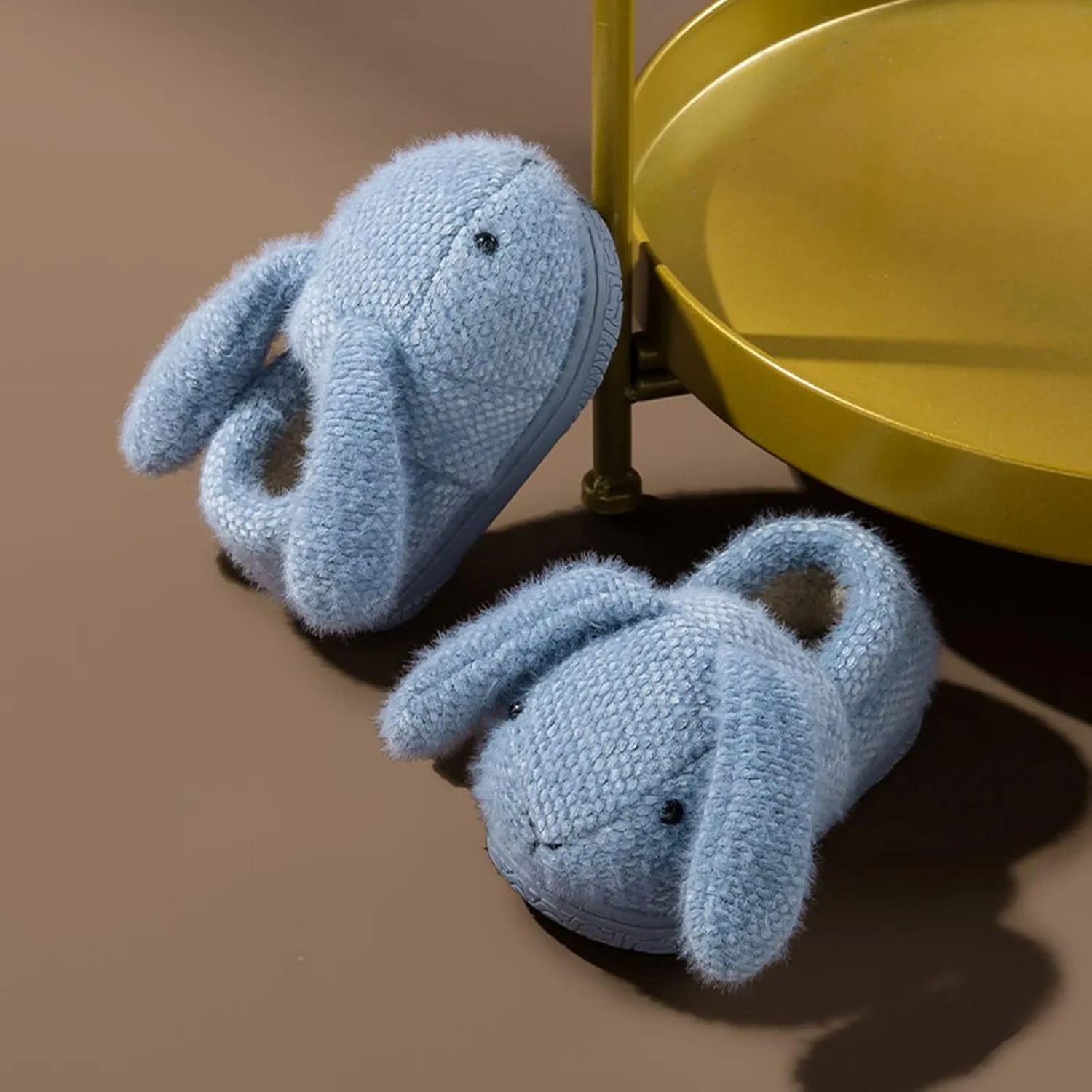 Toddler Boys Girls Indoor House Slippers Lightweight Kids Bunny Style Non-Slip First Walking Home Socks Shoes
