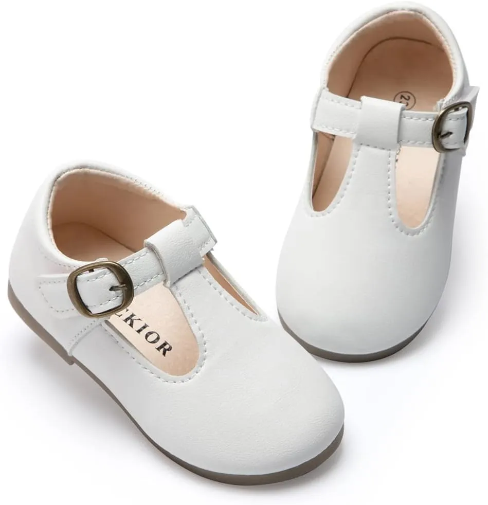 Toddler Girls Mary Jane Dress Shoes Ballet Bow Princess Dance Flats Casual Slip-on Wedding Party Back to School Shoes for Kids