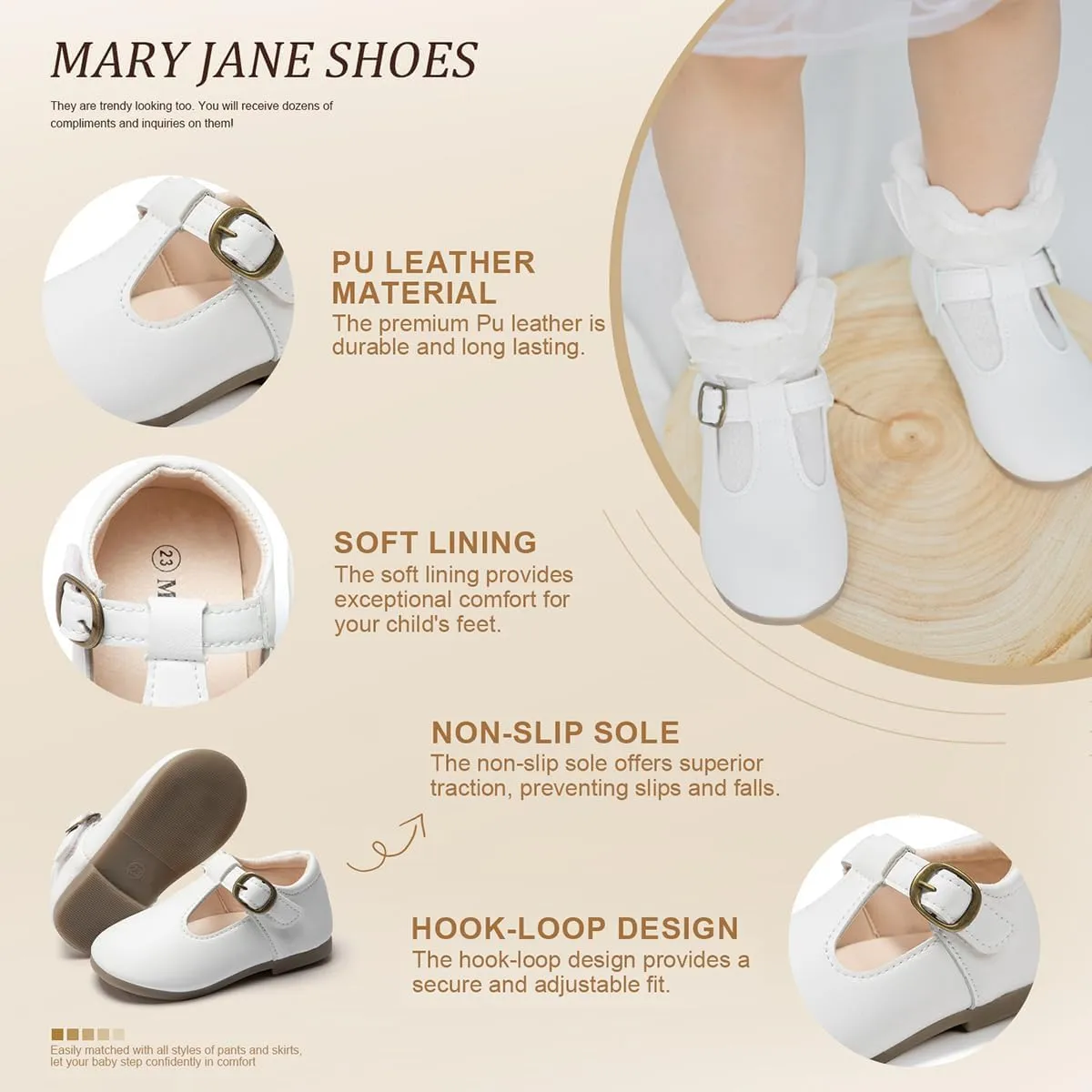 Toddler Girls Mary Jane Dress Shoes Ballet Bow Princess Dance Flats Casual Slip-on Wedding Party Back to School Shoes for Kids