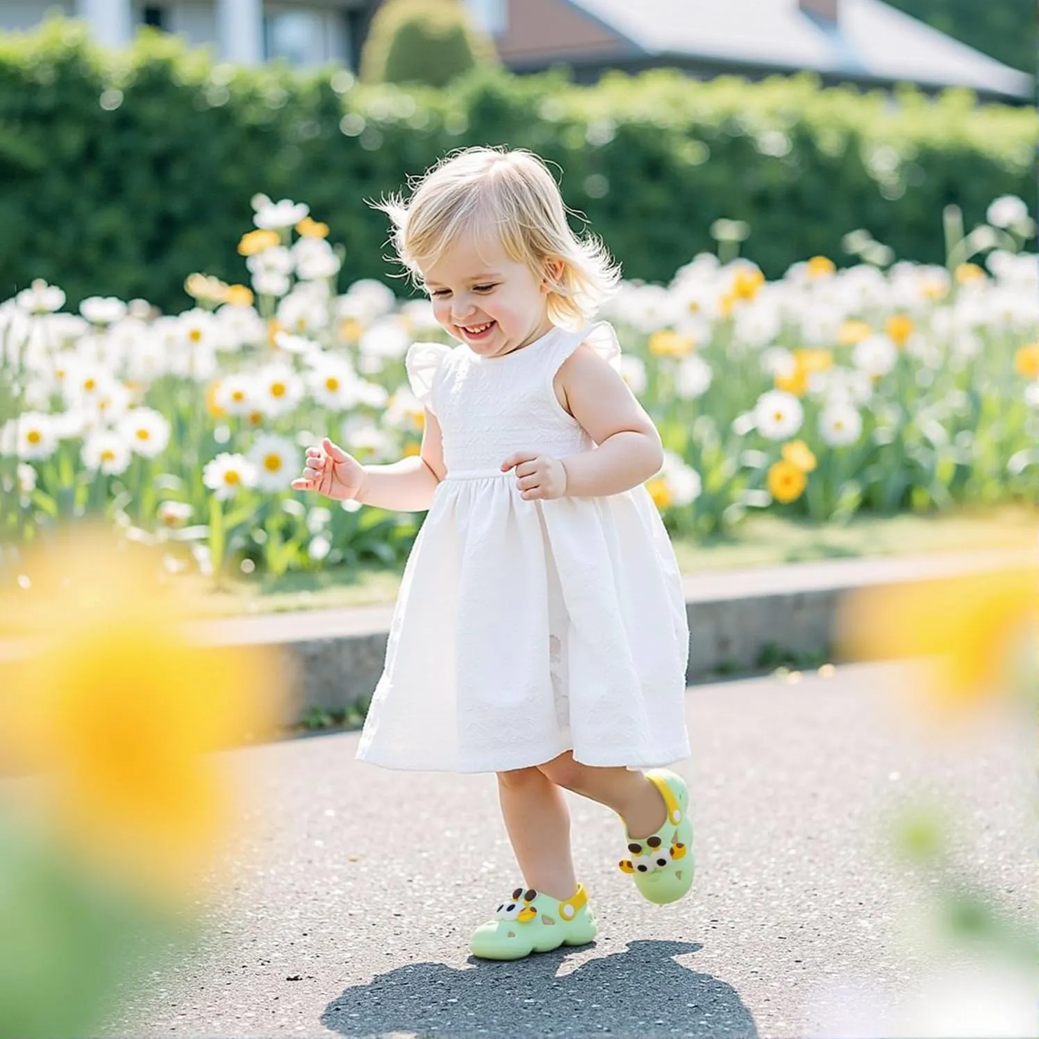 Toddler Sandals Baby Boys Girls Slip On Shoes Summer Breathable Quick-Dry Lightweight Slides Sandals Infant Outdoor Non-Slip Walking Shoes