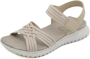 Touchmosees Ankle Strap Sports Sandals - Women's Hiking Sandals Comfortable Walking Sandals for Women Summer Beach Athletic Sandals