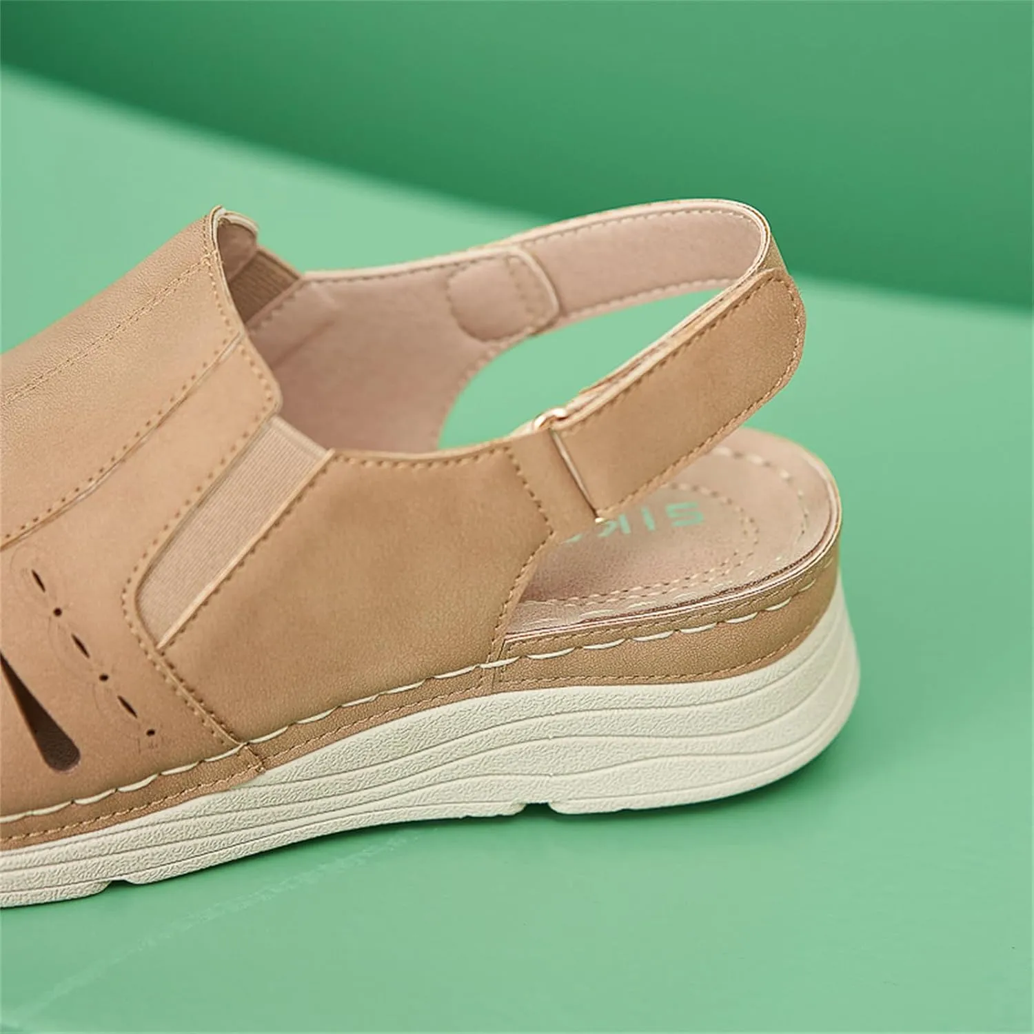 Touchmosees Bohemia Wedge Sandals - Women's Ankle Strap Causal Gladiator Shoes Summer Outdoor Beach Athletic Sandals